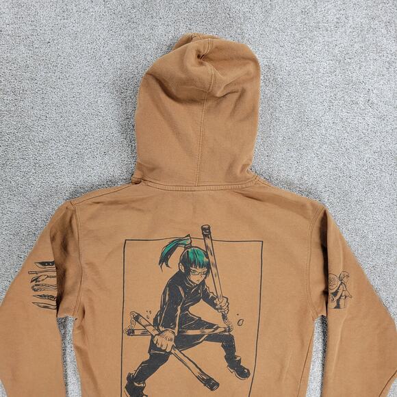 Anime Manga Series Jujutsu Kaisen Hoodie M Tan Brown Independent Trading Tag - Picture 3 of 15